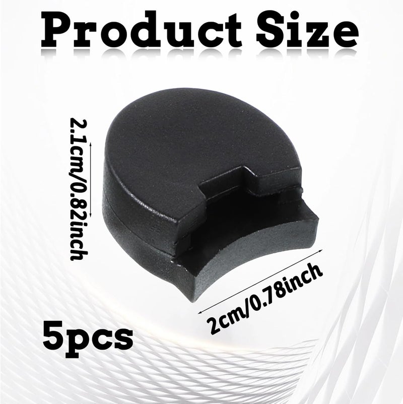 Skrfren 5 PCS Comfortable Rubber Clarinet Thumb Rest Cushion Protector, Soft Silicone Clarinet Oboe Thumb Rest Cushion Protector, Black Silicone Thumbs Rests for Most Clarinets Oboes, Black - Image 2